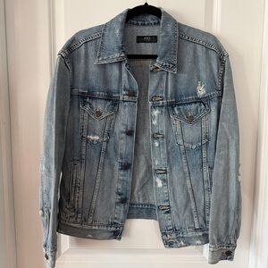 Able Merly Jean Jacket Denim Distressed Worn-In Feel Size Medium